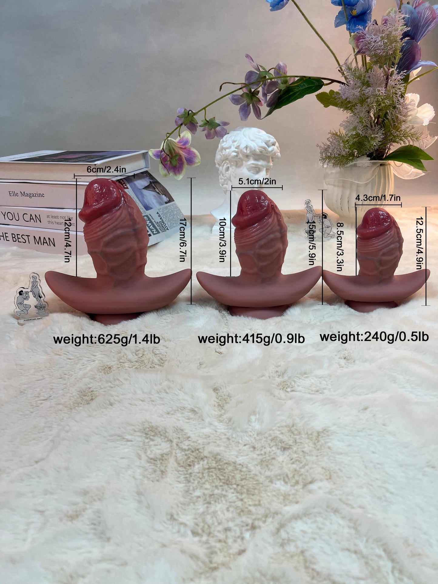 625 g / 1,4 lb — plug anal premium en silicone – design lisse et confortable