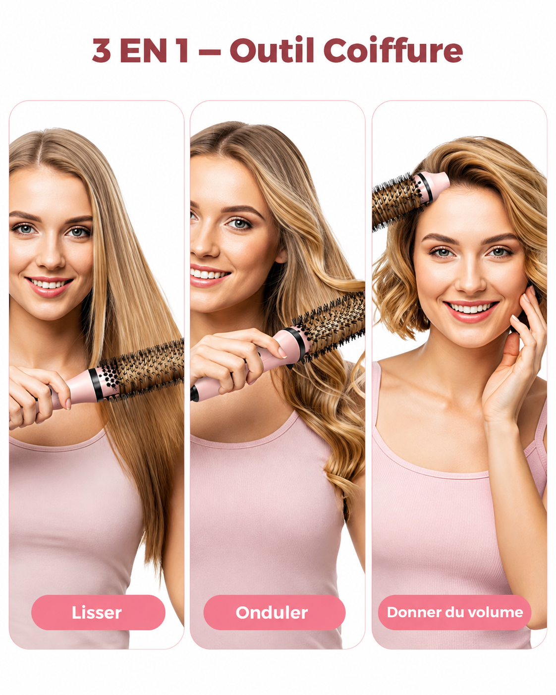 Brosse coiffante WavePro 3en1, visuel d'ambiance