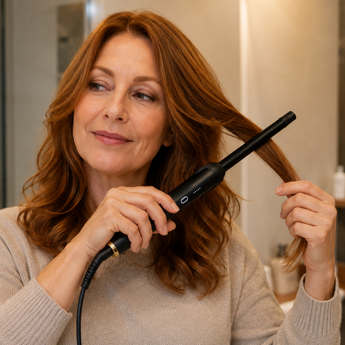 Boucleur CurlPro 13mm utilisé sur cheveux roux