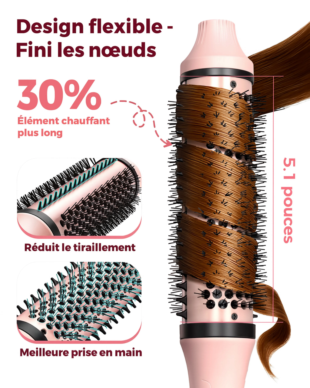Design flexible — Brosse WavePro 3en1