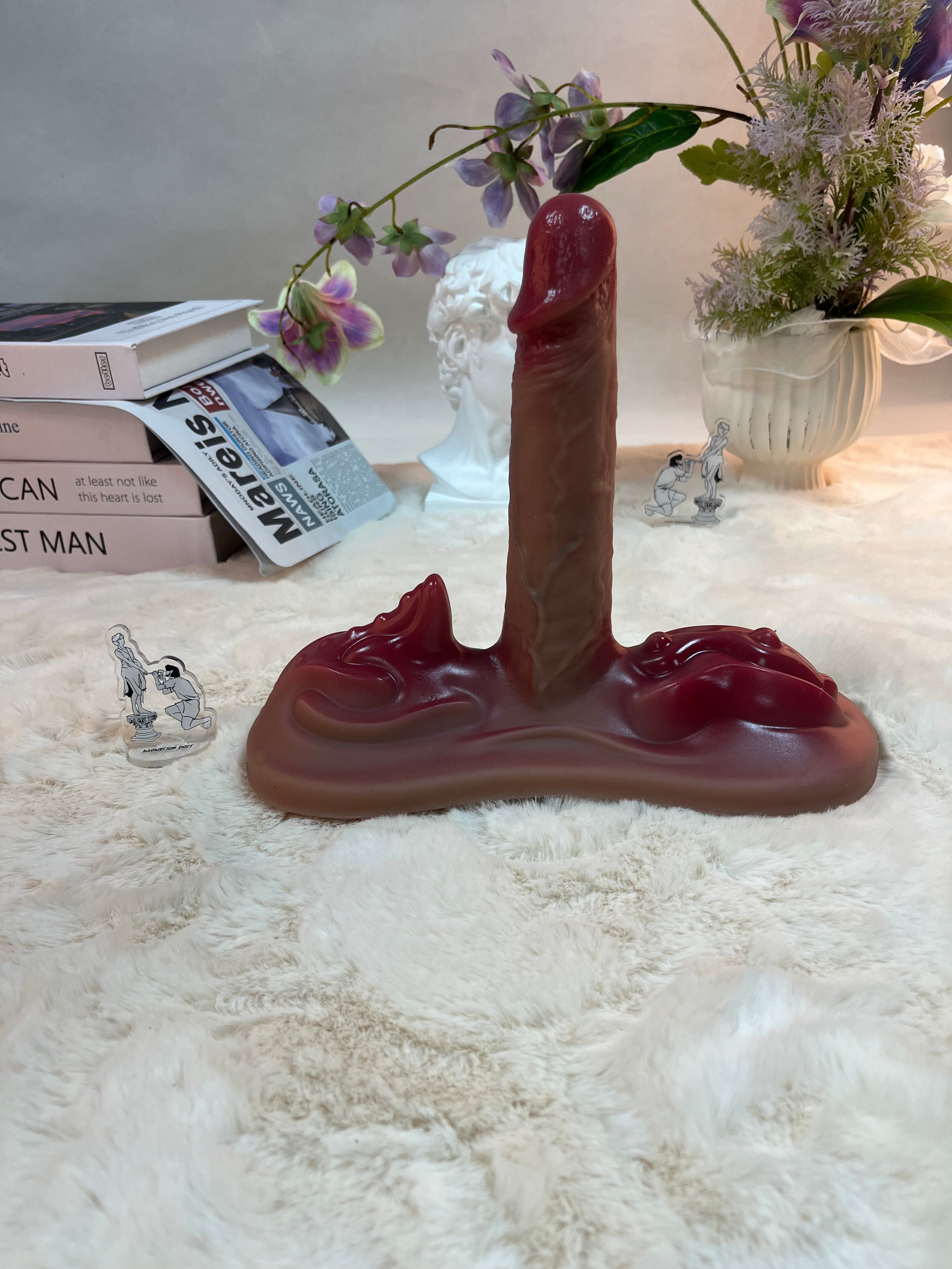 Godemichet en silicone premium 960 g / 2,12 lb à télécommande – fonction de va-et-vient automatique et chauffage