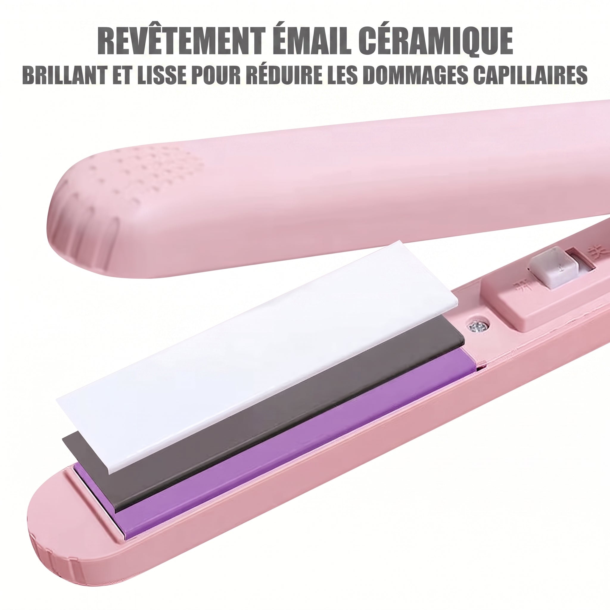 Mini lisseur de voyage GlowStyler, composition des coloris