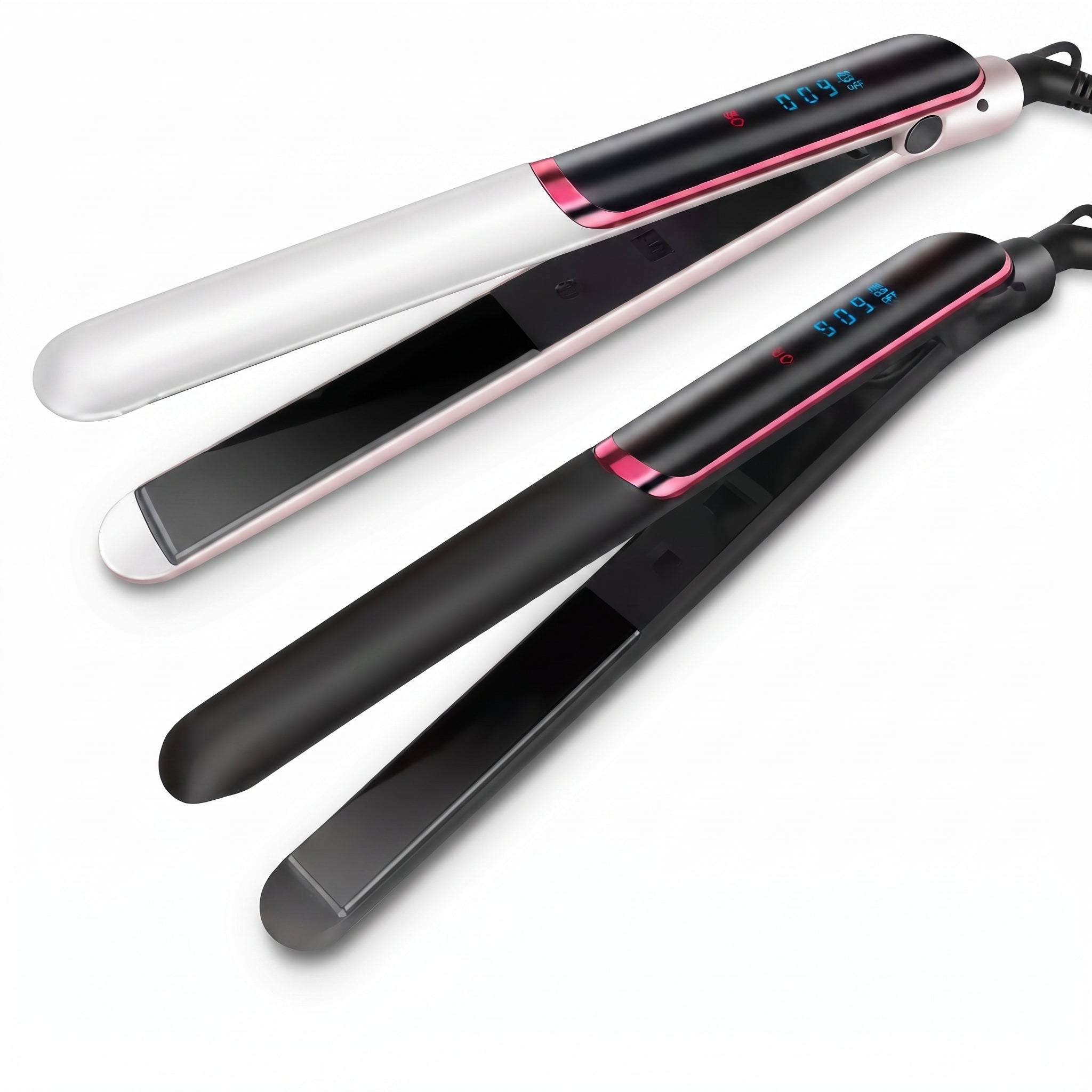 Lisseur professionnel SleekPro iLoveStudioX noir et blanc, vue produit