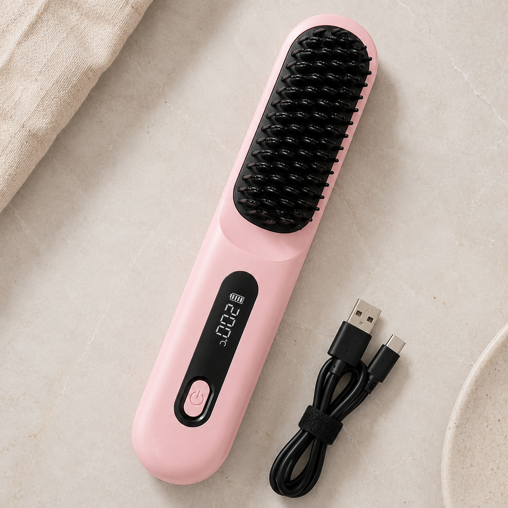 Brosse lissante IonoSleek Pro, câble de recharge USB-C