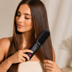 Brosse lissante IonoSleek Pro, utilisation sur une mèche