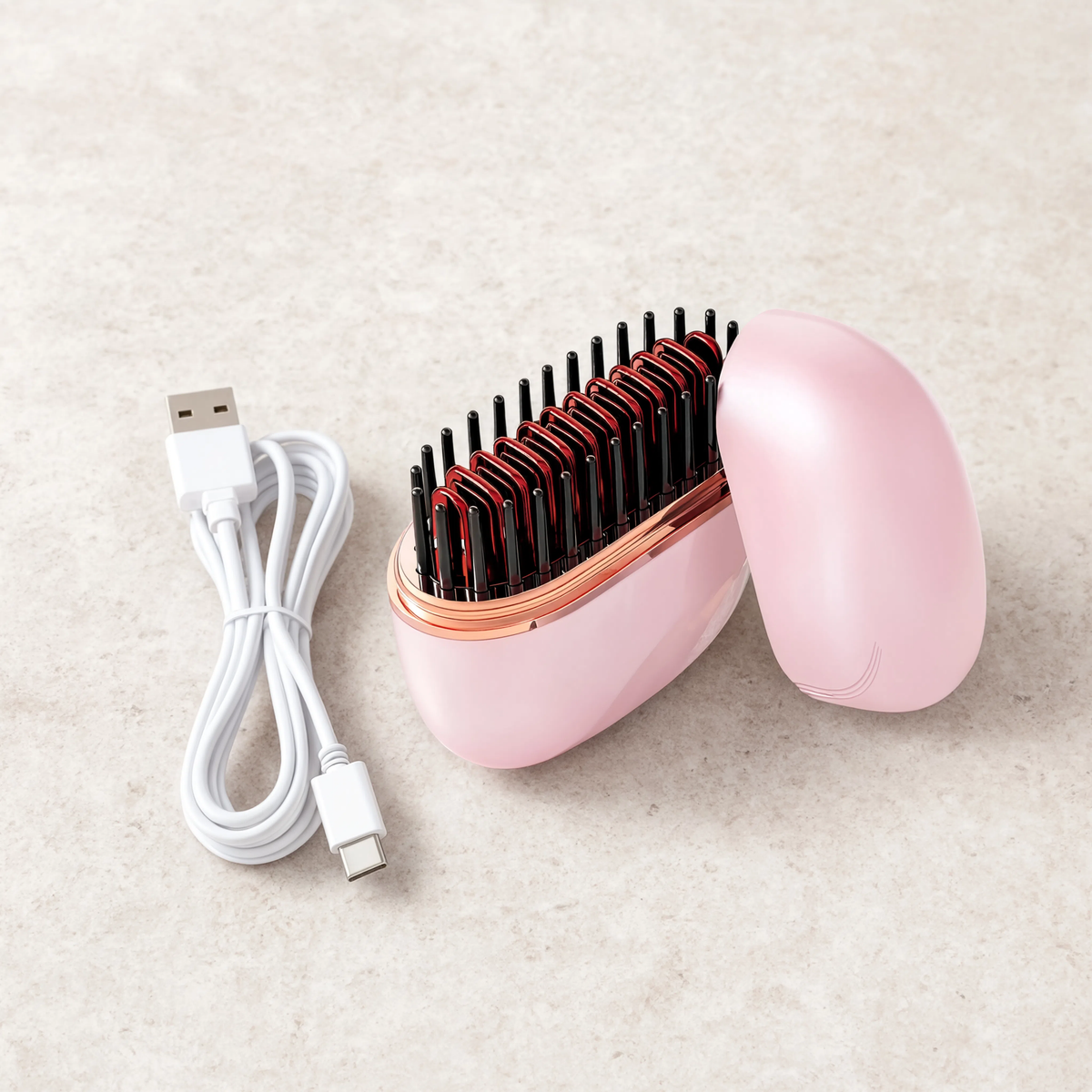 Mini brosse lissante PocketSleek Pro, câble de recharge USB
