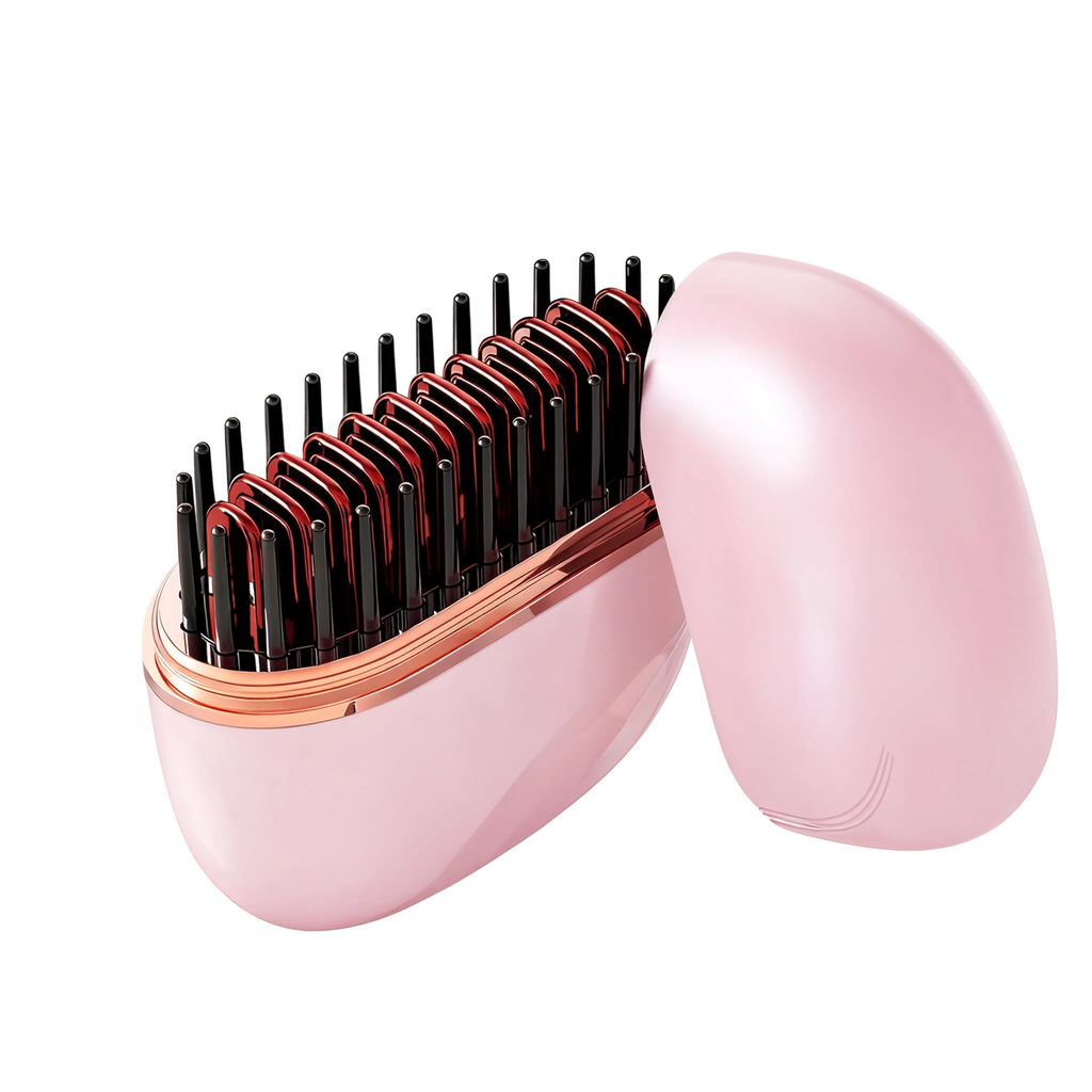 Mini brosse lissante PocketSleek Pro rose, vue produit