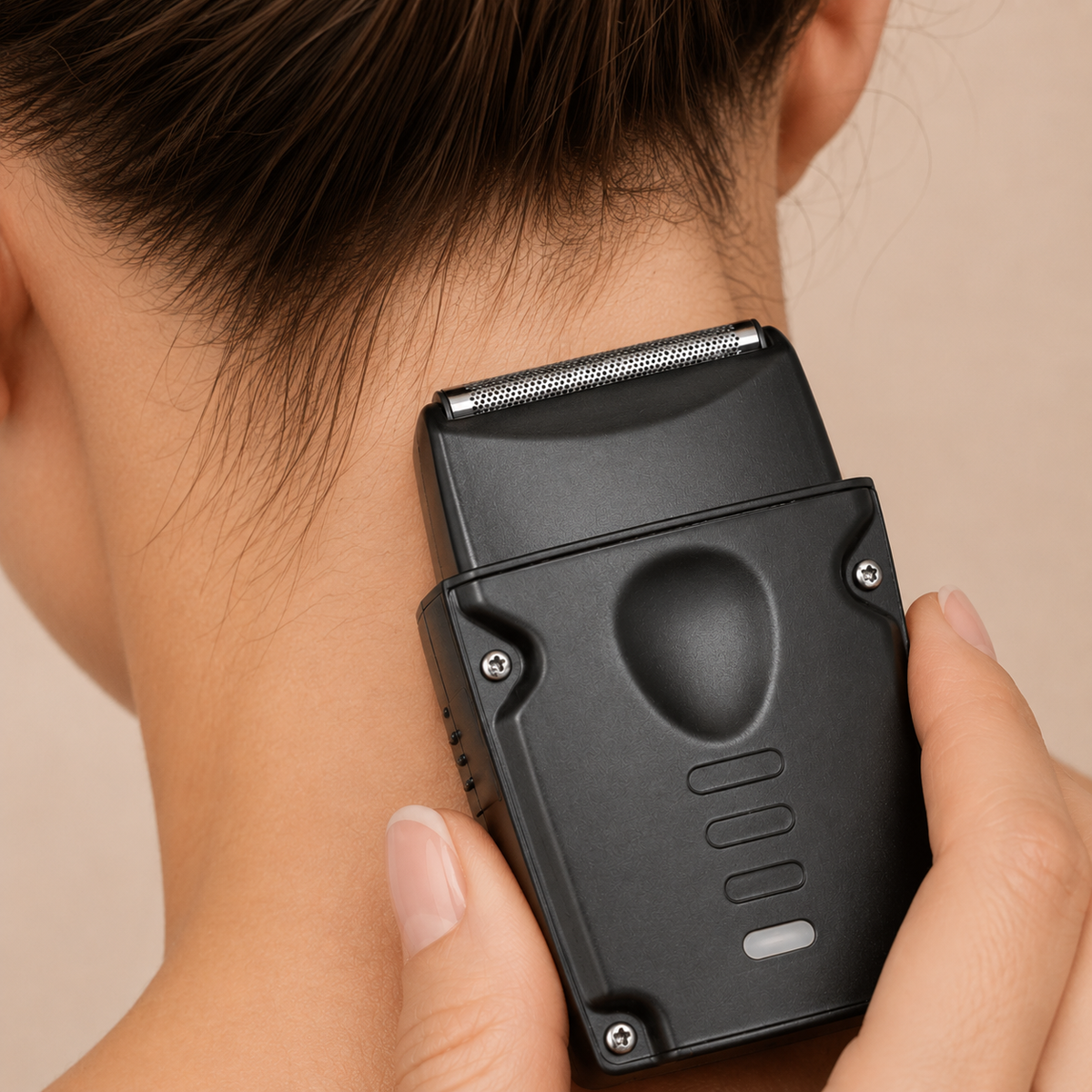 Rasoir RazorPro Compact, utilisation sur la nuque